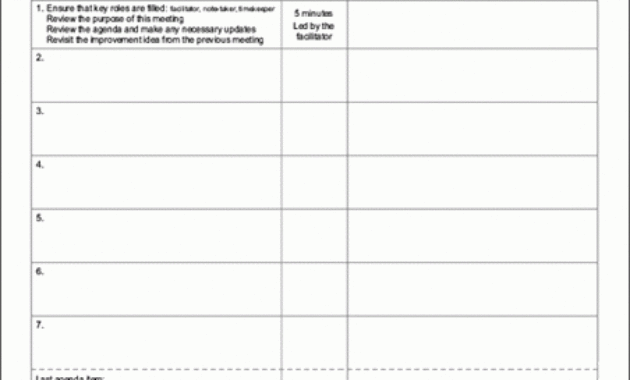 30 Weekly Staff Meeting Agenda Example Document Template With Weekly Staff Meeting Agenda Template