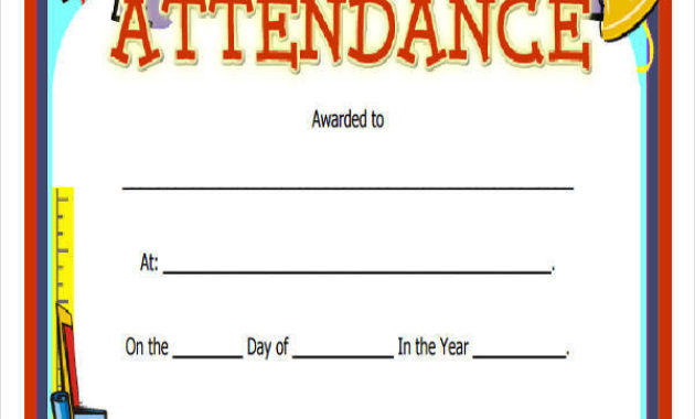 31 Award Certificates In Word Format In Attendance Certificate Template Word