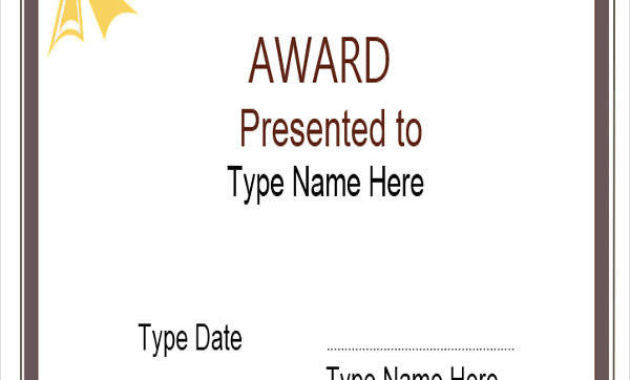 31 Award Certificates In Word Format Pertaining To Community Service Certificate Template Free Ideas