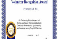 31 Award Certificates In Word Format With Printable Volunteer Certificate Template