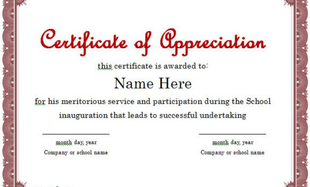 31 Free Certificate Of Appreciation Templates And Letters Inside Awesome Certificate Of Recognition Template Word