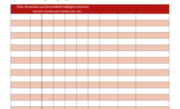 33 Blood Glucose Log Free To Download In Pdf Intended For Blood Glucose Log Template