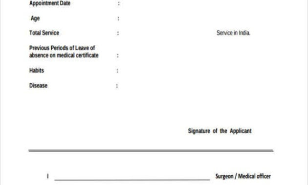 33 Free Medical Certificate Templates Pdf Word Free Regarding Australian Doctors Certificate Template