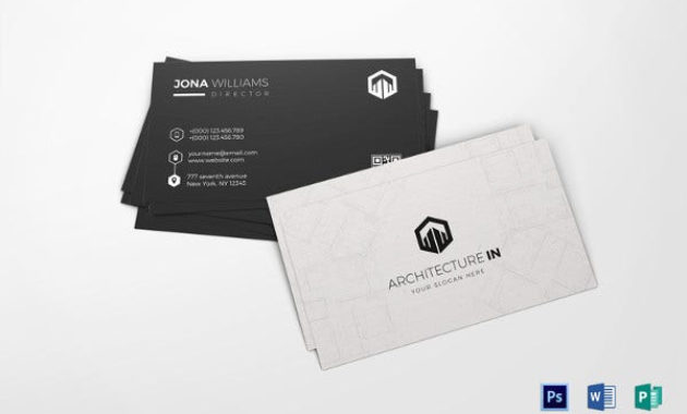 34 Best Architecture And Construction Business Card Regarding Plain Business Card Template Word