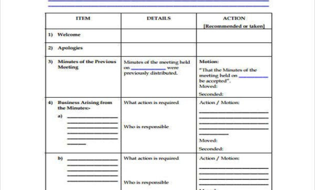 35 Free Agenda Templates Free Premium Templates Intended For Amazing Blank Meeting Agenda Template