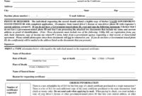 37 Blank Death Certificate Templates 100 Free ᐅ Templatelab Intended For Death Certificate Template