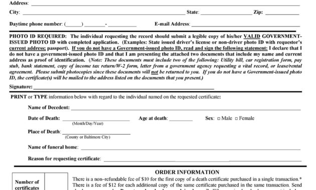 37 Blank Death Certificate Templates 100 Free ᐅ Templatelab Intended For Death Certificate Template