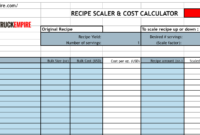 37 Good And Bad Seafood Restaurant Name Ideas You Can Use With Regard To Amazing Recipe Cost Spreadsheet Template
