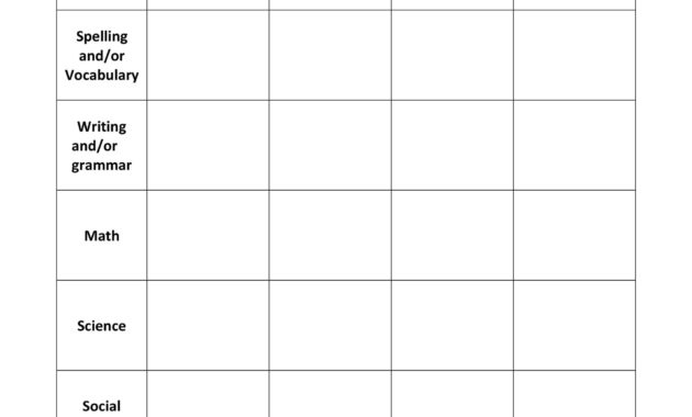 37 Printable Homework Planners Only The Best ᐅ Templatelab Within Homework Agenda Template