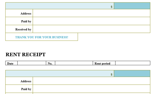 38 Free Printable Receipt Templates Templatehub Pertaining To Best Rental Payment Log Template