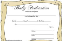 4 Baby Certificate Free Download Regarding Baby Dedication Certificate Templates