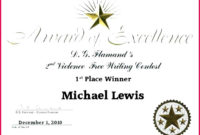 4 First Place Winner Certificate Templates 91928 Throughout Best First Place Certificate Template