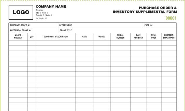 4 Inventory Form Templates Excel Xlts With Inventory Control Log Template