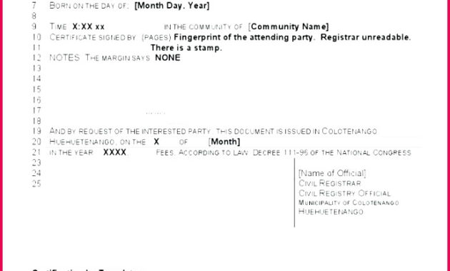 4 Mexican Birth Certificate Translation Template Pdf 48019 For Mexican Marriage Certificate Translation Template