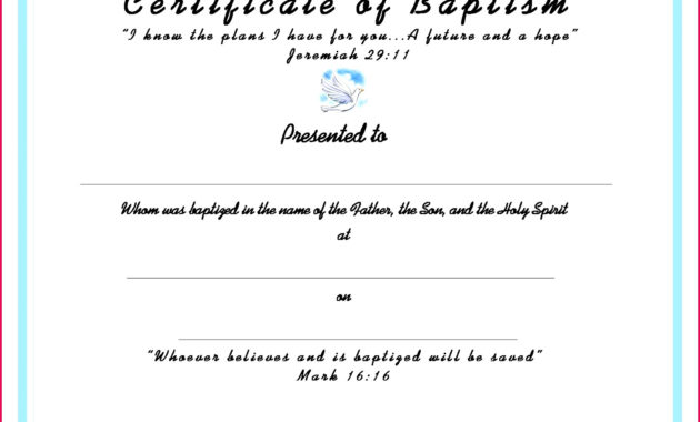 4 Printable Catholic Baptism Certificate Template 77110 Within Awesome Roman Catholic Baptism Certificate Template