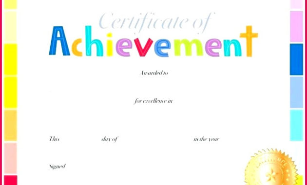 4 Printable Certificate Of Excellence Template 53704 Inside Quality Certificate Of Excellence Template Word