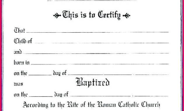 4 Roman Catholic Baptism Certificate Template 46125 Intended For Amazing Christian Certificate Template