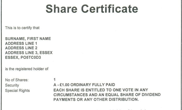 4 Share Certificate Templates Word Excel Pdf Templates With Regard To Share Certificate Template Pdf