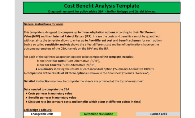 40 Cost Benefit Analysis Templates Examples ᐅ Templatelab In Amazing Cost And Benefit Analysis Template