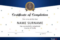 40 Fantastic Certificate Of Completion Templates Word For Professional Certificate Templates For Word