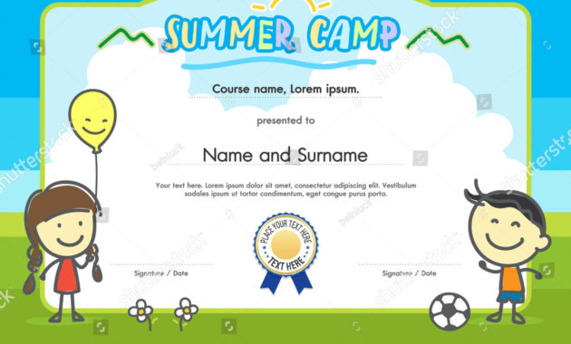 40 Fantastic Certificate Of Completion Templates Word Intended For Amazing Certificate For Summer Camp Free Templates 2020