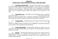 40 Free Partnership Agreement Templates Business General Throughout Small Business Agreement Template