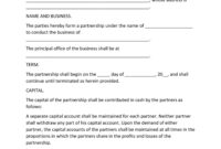 40 Free Partnership Agreement Templates Business General With Regard To Small Business Agreement Template