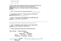 40 Free Partnership Agreement Templates Business In Business Partnership Contract Template Free