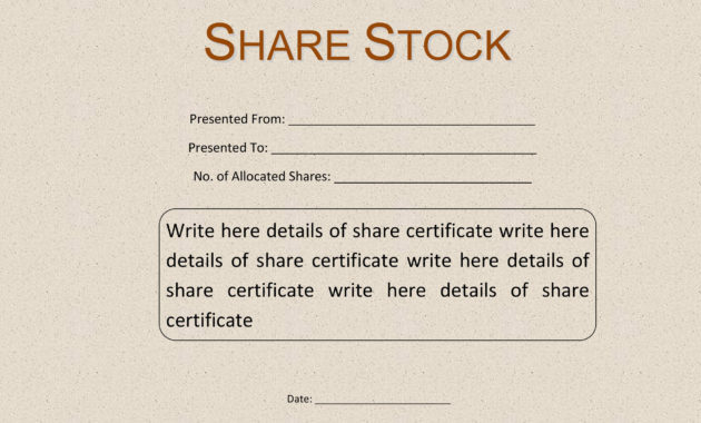 40 Free Stock Certificate Templates Word Pdf ᐅ Templatelab Inside Template For Share Certificate