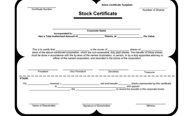 40 Free Stock Certificate Templates Word Pdf ᐅ Templatelab Within Best Free Stock Certificate Template Download