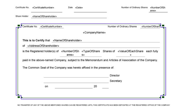 40 Free Stock Certificate Templates Word Pdf ᐅ Templatelab Within Best Free Stock Certificate Template Download