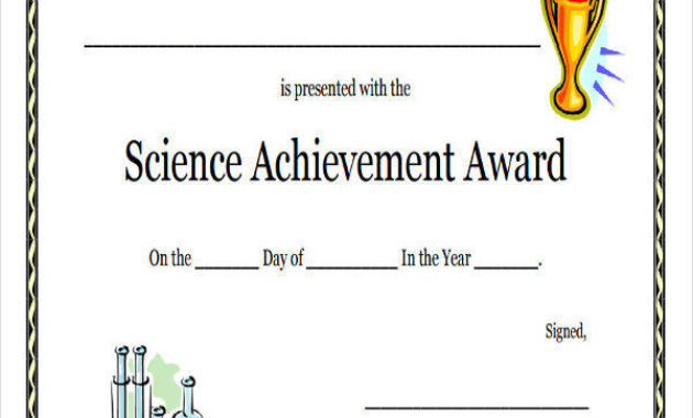 40 Sample Award Certificates Word Psd Ai Eps Vector Inside Science Award Certificate Templates