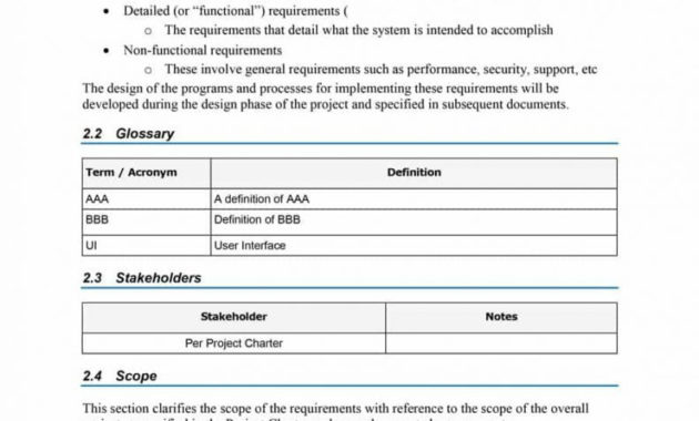 40 Simple Business Requirements Document Templates ᐅ Regarding Business Requirement Document Template Simple