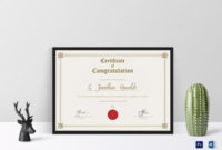 40 Word Certificate Templates Free Premium Templates Regarding Congratulations Certificate Word Template