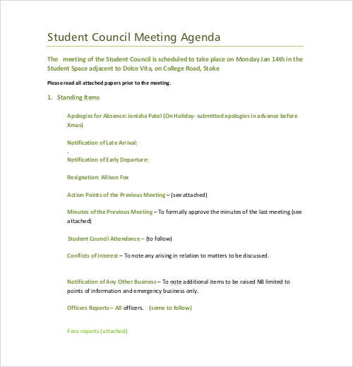 41 Agenda Templates Sample Templates Intended For Daily Huddle Agenda Template