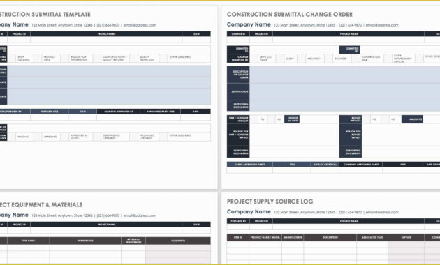 41 Free Construction Submittal Log Template For Submittal Log Template Excel