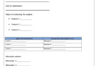 41 Free Cost Benefit Analysis Templates Examples Free Pertaining To Cost And Benefit Analysis Template