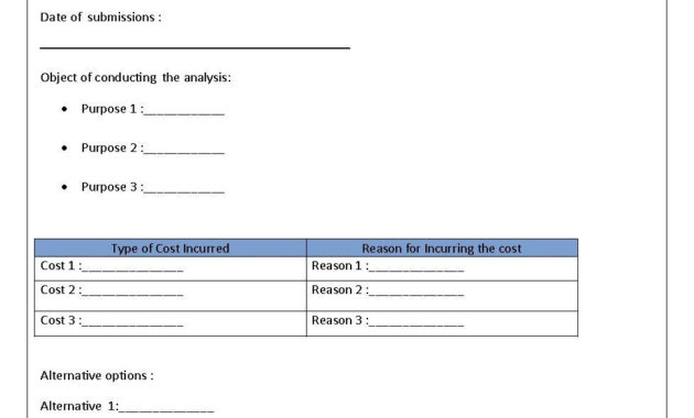 41 Free Cost Benefit Analysis Templates Examples Free Pertaining To Cost And Benefit Analysis Template