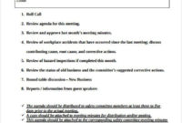 41 Meeting Agenda Format Free Premium Templates Pertaining To Printable Safety Committee Meeting Agenda Template