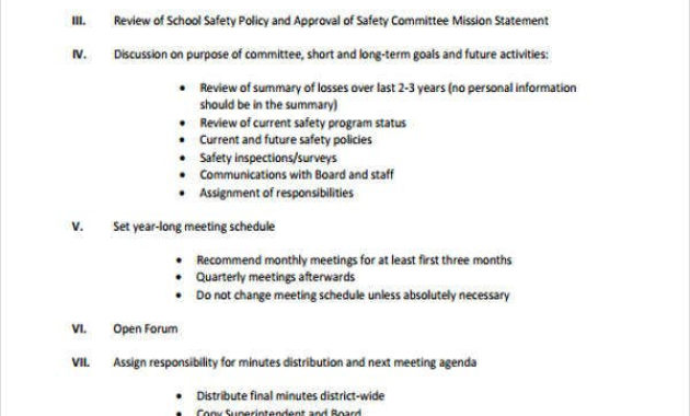 41 Meeting Agenda Format Free Premium Templates Within Safety Committee Meeting Agenda Template