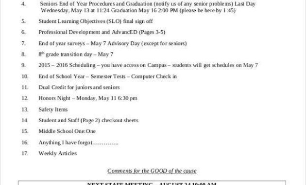 41 Meeting Agenda Templates Free Premium Templates Throughout Monthly Safety Meeting Template