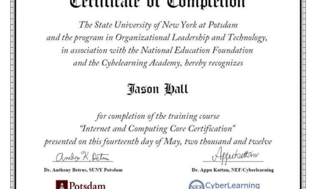 42 Free Certificate Of Completion Templates In Word Excel Pdf With Free Certificate Of Completion Template Word
