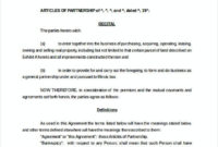 42 Partnership Agreement Template Because A Friend Can With Partner Business Plan Template