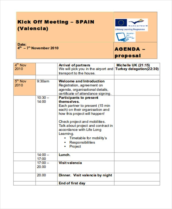 46 Free Proposal Templates Word Pdf Free Premium Regarding Quality Kick Off Meeting Template