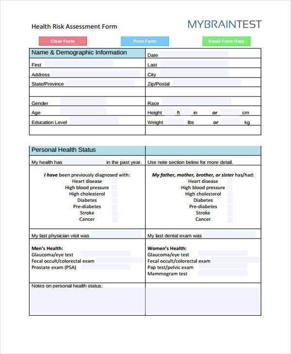 48 Sample Assessment Forms Free Premium Templates Regarding Small Business Risk Assessment Template