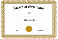 5 Award Certificate Templates Sampletemplatess Intended For Sample Award Certificates Templates