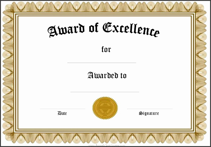 5 Award Certificate Templates Sampletemplatess Intended For Sample Award Certificates Templates