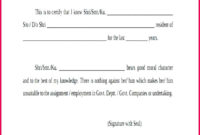 5 Certificate Of Good Moral Character Sample Format 01951 Within Printable Good Conduct Certificate Template
