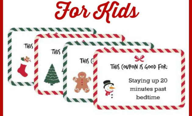 5 Christmas Printable Gift Certificates And Coupon Books In Free Homemade Christmas Gift Certificates Templates
