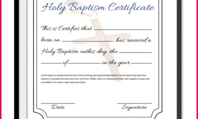5 Free Baptism Certificate Templates Downloads 53803 With Regard To Quality Baptism Certificate Template Download